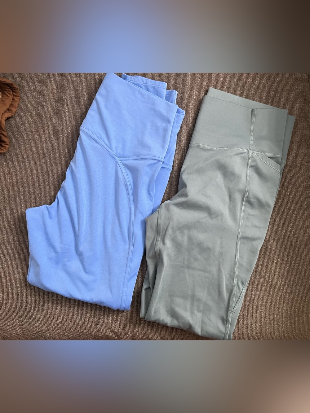 All In Motion Women's Athletic Leggings - Blue and Sage Large
